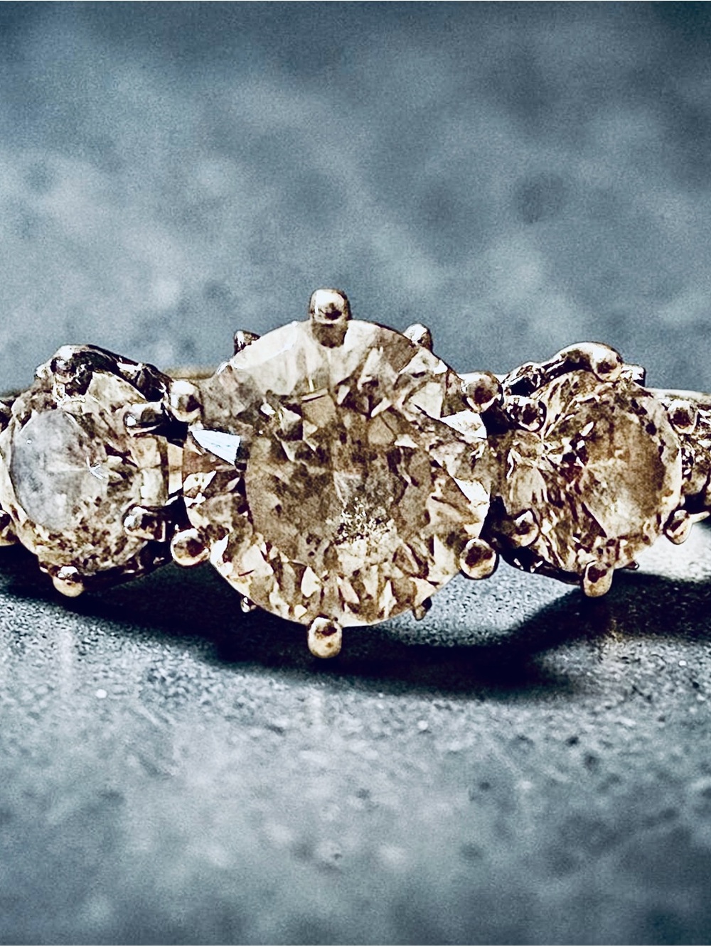 2 Sterling 925 Rings, CZ, Aquamarine
